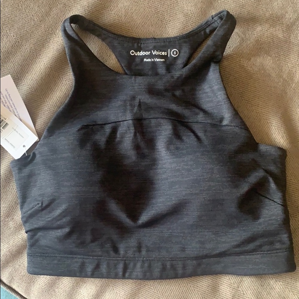 Outdoor Voices tech sweat crop top